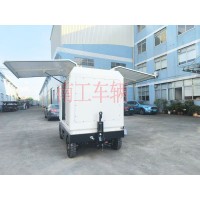 2噸電動平板拖車 飛翼箱式電動工具拖車